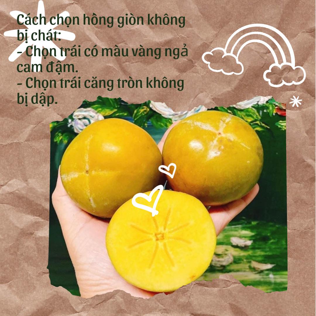 CÁCH CHỌN QUẢ HỒNG GIÒN KHÔNG BỊ CHÁT
